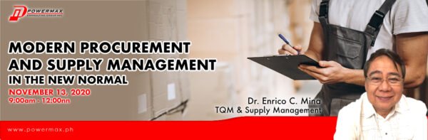 MODERN PROCUREMENT AND SUPPLY MANAGEMENT IN THE NEW NORMAL