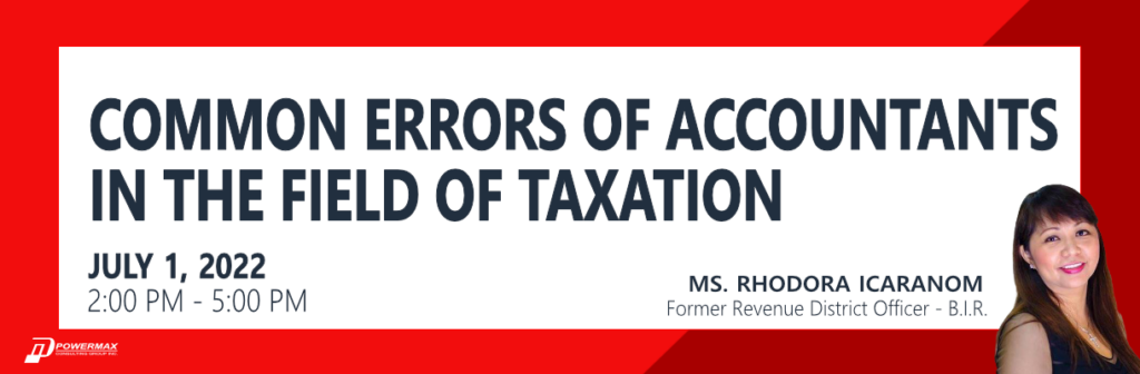 Common Errors of Accountants in the Field of Taxation