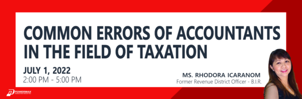 Common Errors of Accountants in the Field of Taxation