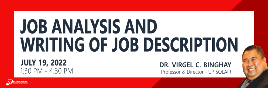 Job Analysis and Writing of Job Description
