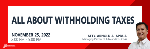 ALL ABOUT WITHHOLDING TAXES