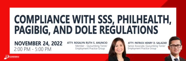 COMPLIANCE WITH SSS, PHILHEALTH, PAG IBIG, and DOLE REGULATIONS