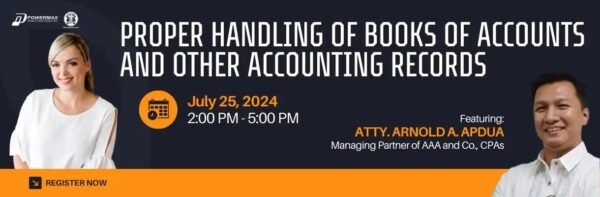Proper Handling of Books of Accounts and Other Accounting Records